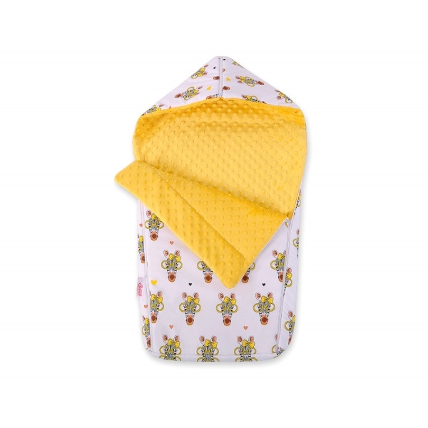 Kinderwagenschlafsack - gelbe Zebras