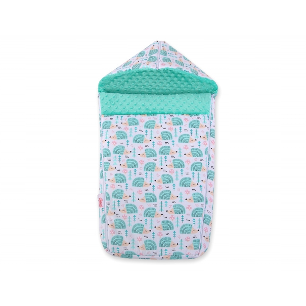Kinderwagenschlafsack - Igel mint