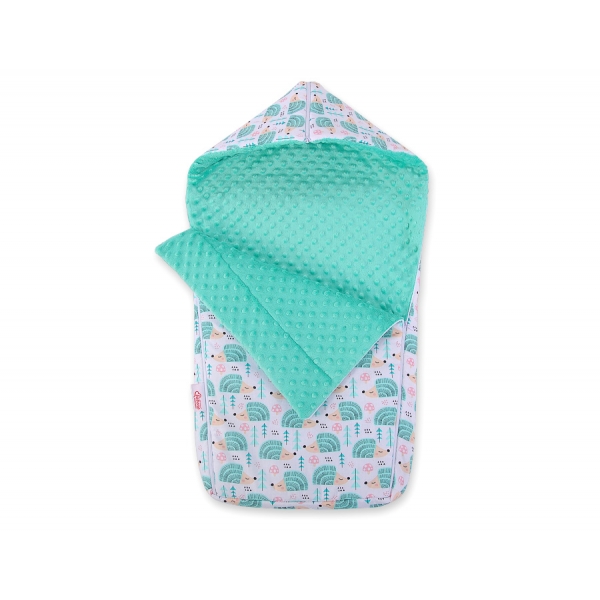 Kinderwagenschlafsack - Igel mint
