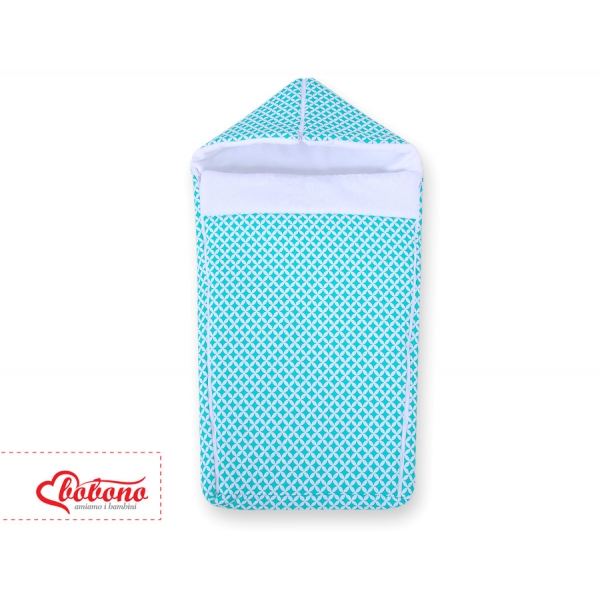 Kinderwagenschlafsack - Minze-Blumenmuster