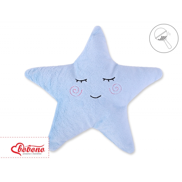 Kissen LITTLE STAR mit Rassel - blau