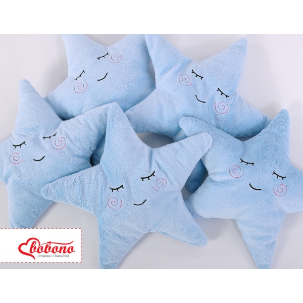 Kissen LITTLE STAR mit Rassel - blau