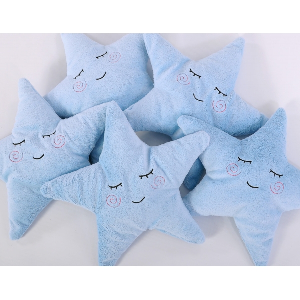Kissen LITTLE STAR mit Rassel - blau