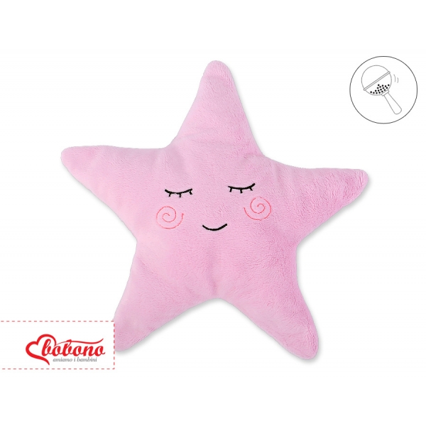 Kissen LITTLE STAR mit Rassel - rosa