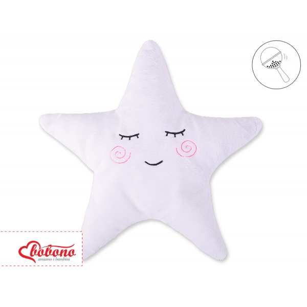 Kissen LITTLE STAR mit Rassel - weiß