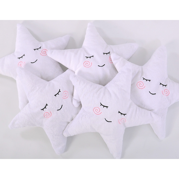 Kissen LITTLE STAR mit Rassel - weiß