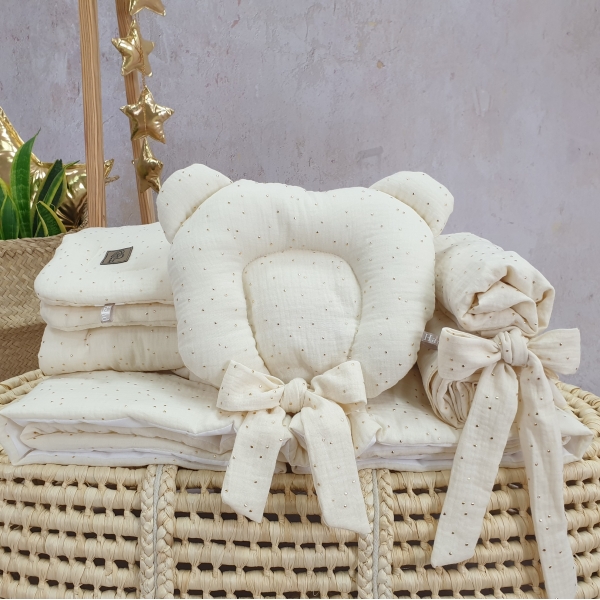 Kissen und Decke Ausstattung Set Creme für