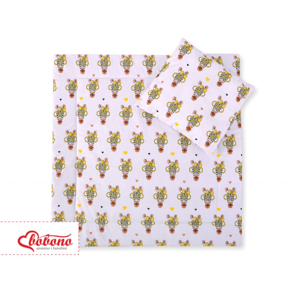 Kissen und Decke für Kinderwagen Set 2tlg - gelbe Zebras