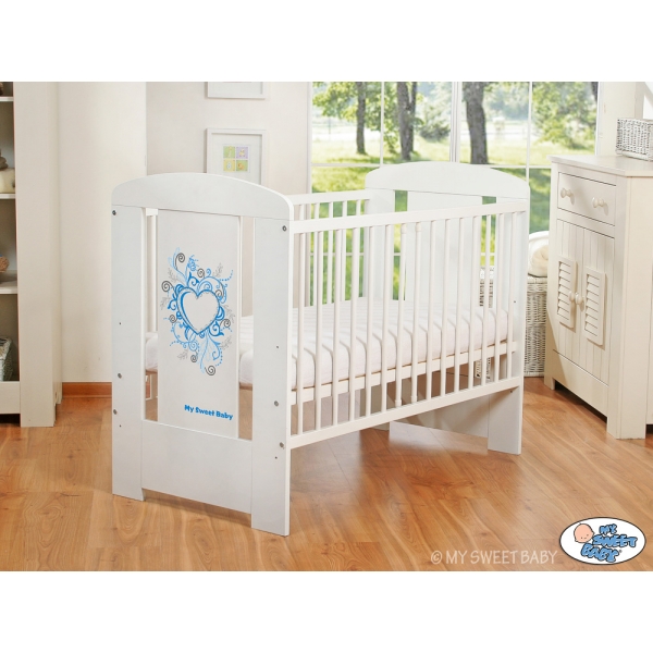 Komplett Babybett Weiß 120x60cm Chic nr 5010-07-4