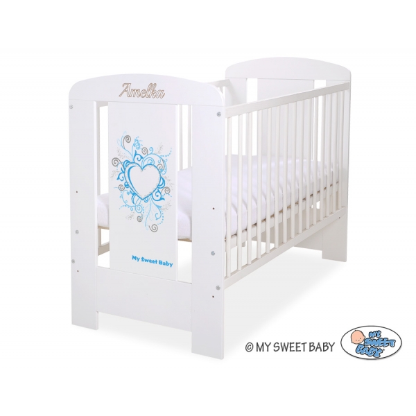 Komplett Babybett Weiß 120x60cm Chic nr 5010-07-4