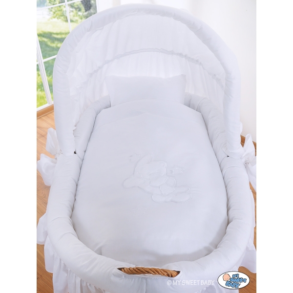 Komplett Bollerwagen mit Haube für Baby - Gute Nacht weiß