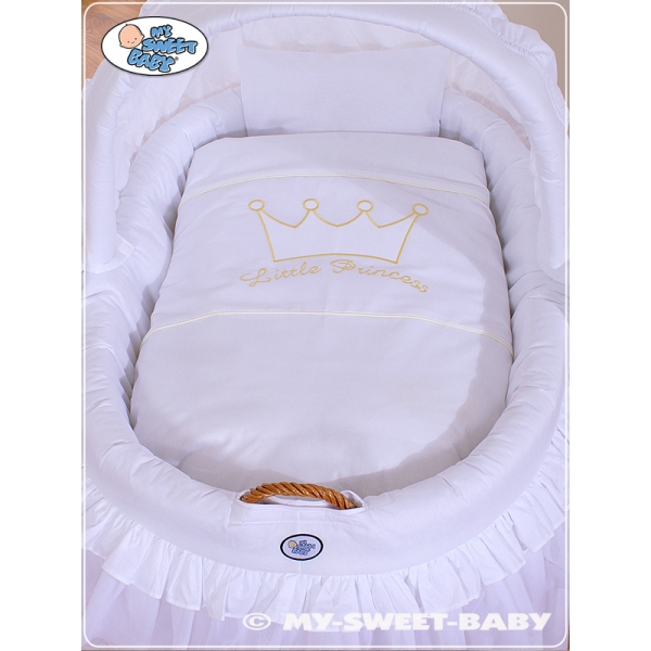 Komplett Stubenwagen mit Haube - Little Prince/Princess weiß