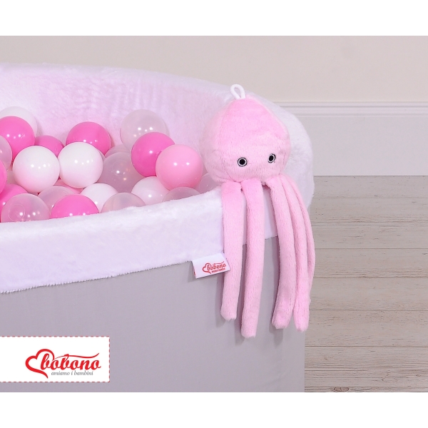 Kuscheltier Krake mit Rassel - rosa