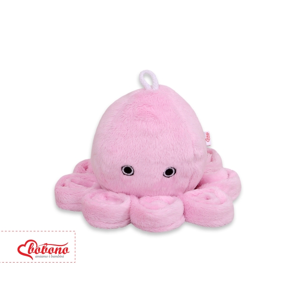 Kuscheltier Krake mit Rassel - rosa