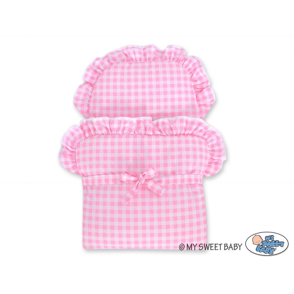 Lila Weide Puppenwagen Bettwäsche Rosa Kariert nr 91699-384