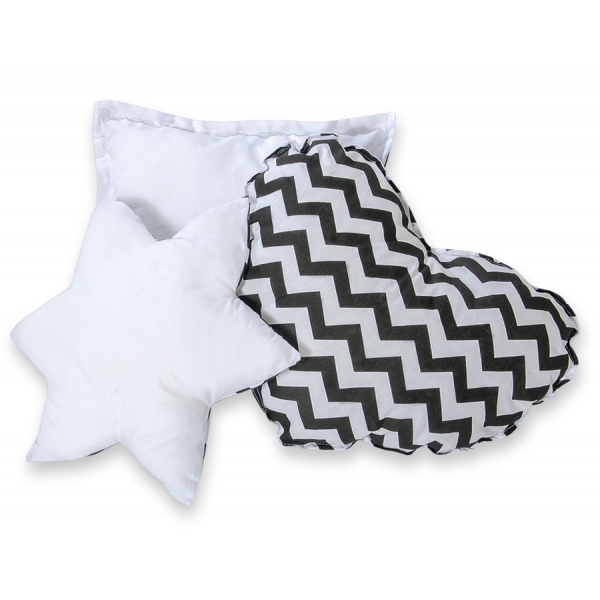MEGA Set: Teepee Kinderspiel-Zelt+ Spielmatte+ Kissen + Schmuckfedern GRATIS! - Chevron schwarz