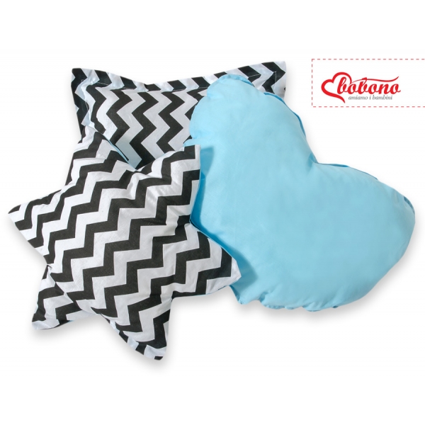 MEGA Set: Tipi Zelt Kinderspiel-Zelt+ Spielmatte+ Kissen - Chevron schwarz/ hell blau
