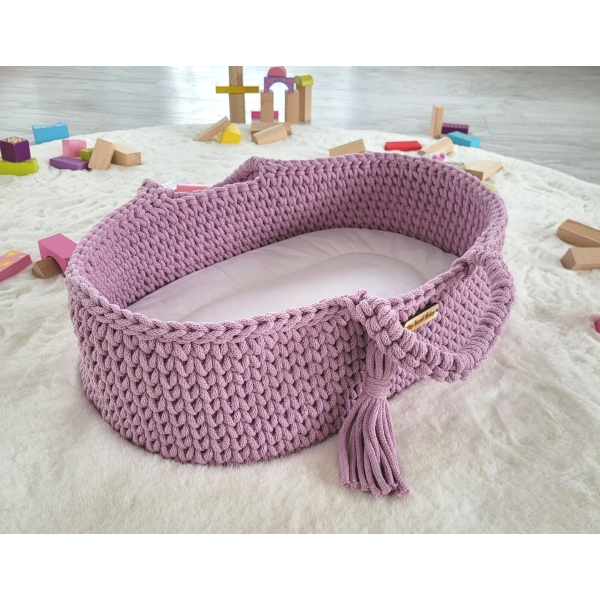 Moseskorb füe Puppen - Puppenträger - lavendel