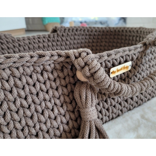 Moseskorb für Puppen BOHO mocca