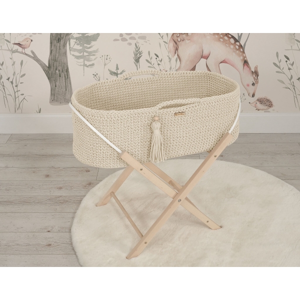 Moseskorb Boho für Babys - Creme