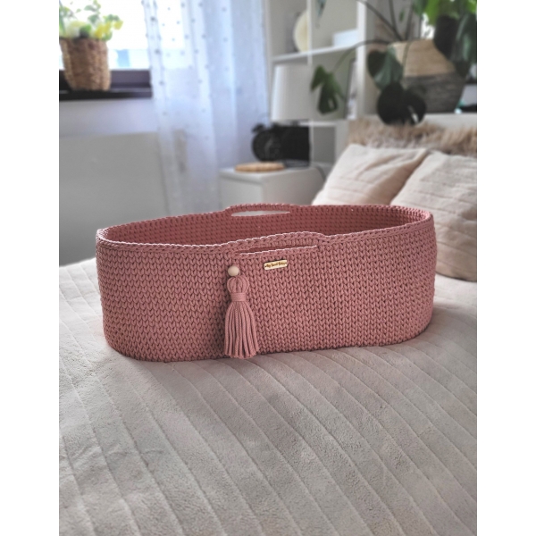 Moseskorb Boho Handmade - blush