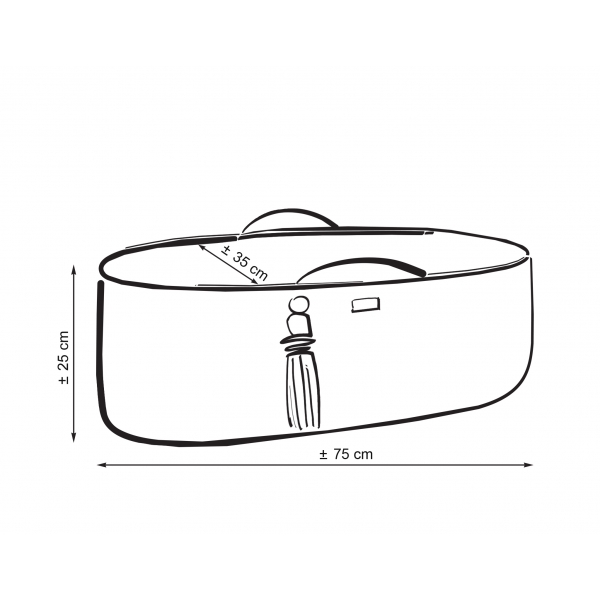 Moseskorb Häkeln mit Wiegeständer - flasche grün
