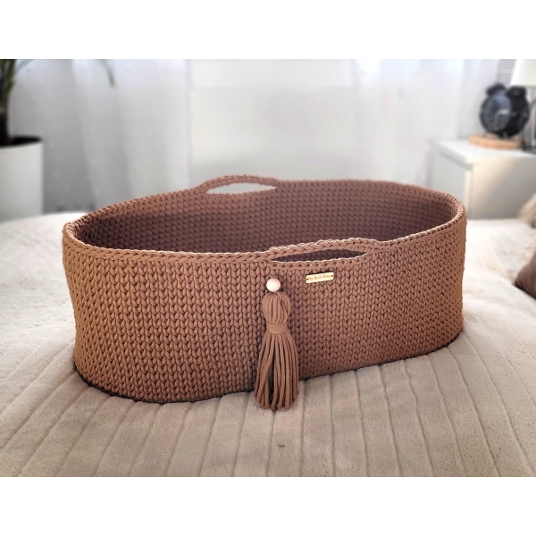 Moseskorb Handmade Boho - caramel
