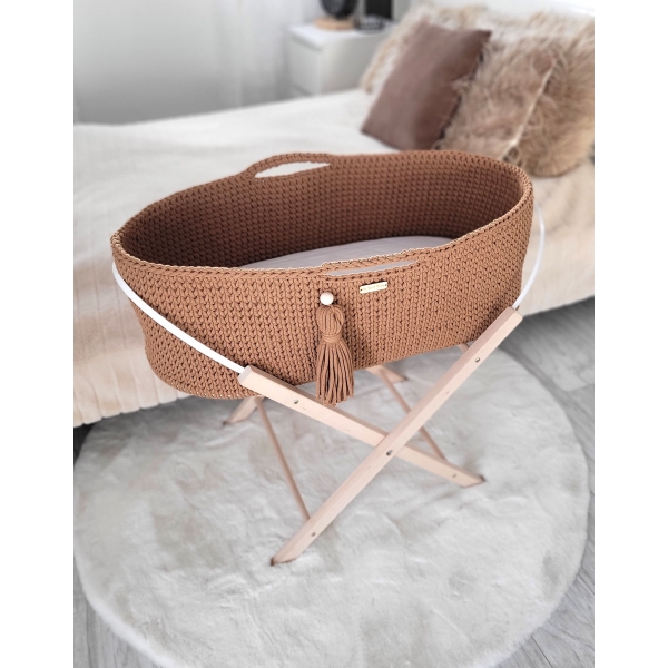 Moseskorb Handmade Boho - caramel