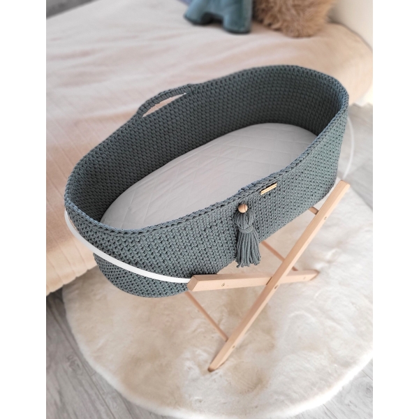 Moseskorb mit Gestell Handmade Boho - laurel