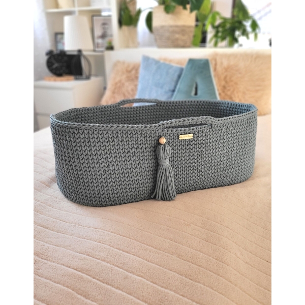 Moseskorb mit Gestell Handmade Boho - laurel