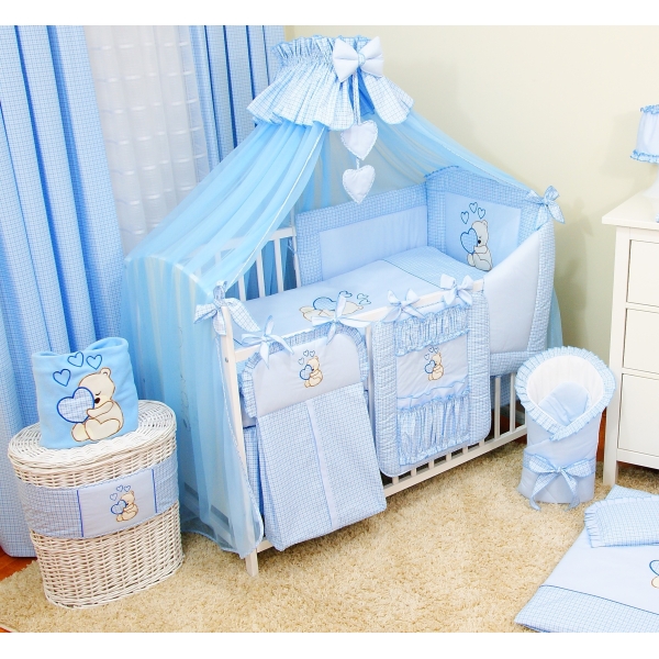 Blau Moskitonetz für Babybett mit Halterung Österreich Schweiz Luxemburg
