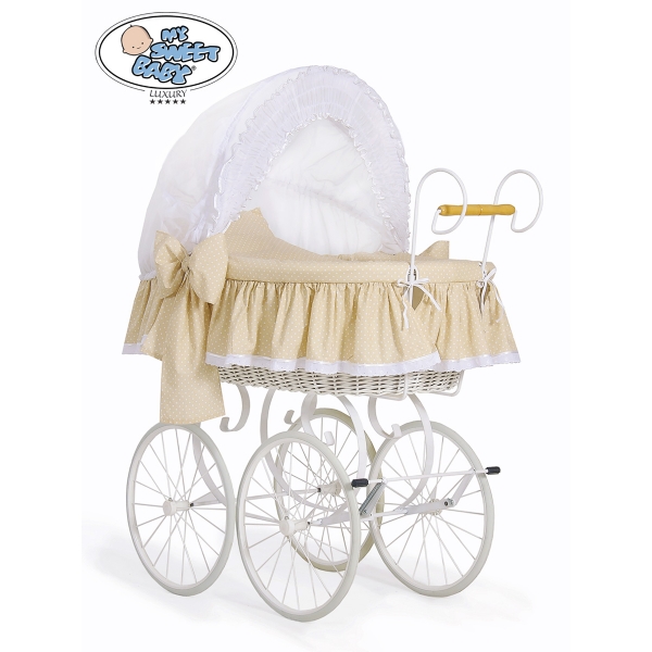Stubenwagen Baby Retro Christina Weiße Weide