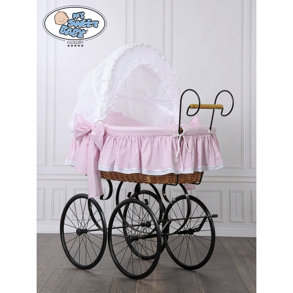 Nostalgiestubenwagen Chrstine - Weiß - rosa My Sweet Baby
