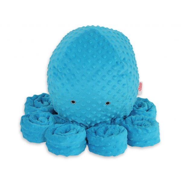 Oktopus Plüschtier groß - Türkis - Polka Dot Minky
