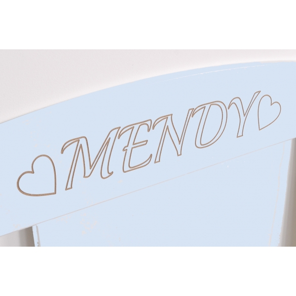 Babybett personalisiert mit Bettumrandung Blau