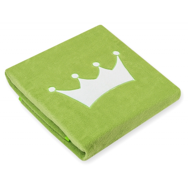 Polar Fleece Babydecke -  Little Prince/Princess grün
