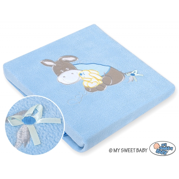 Polar Fleece Babydecke - Donkey Luca blau
