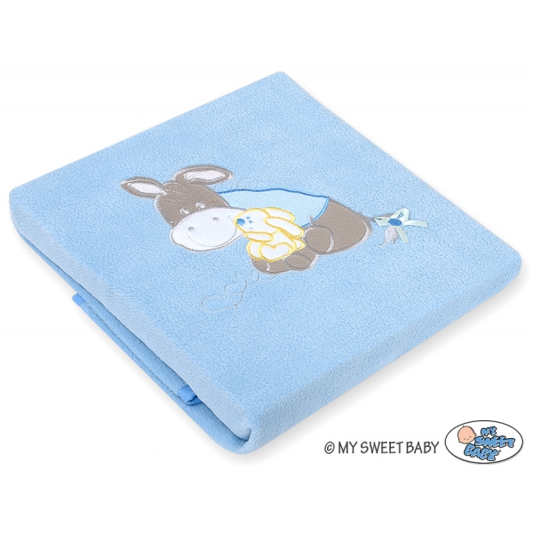 Polar Fleece Babydecke - Donkey Luca blau
