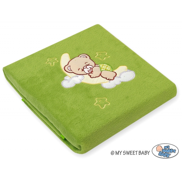 Polar Fleece Babydecke - Gute Nacht grün