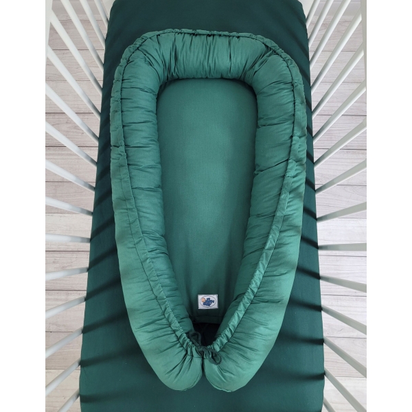 Premium doppelseitig Babynestchen Baby-Kokon  Flasche grün