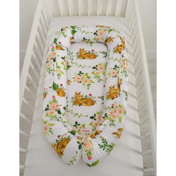 Premium doppelseitig Babynestchen Baby-Kokon - im Wald