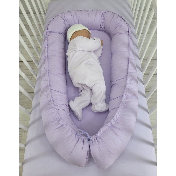 Premium doppelseitig Babynestchen Baby-Kokon  Lila