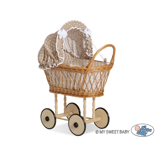 Puppenwagen Korb aus Weide Braun nr 1538-584