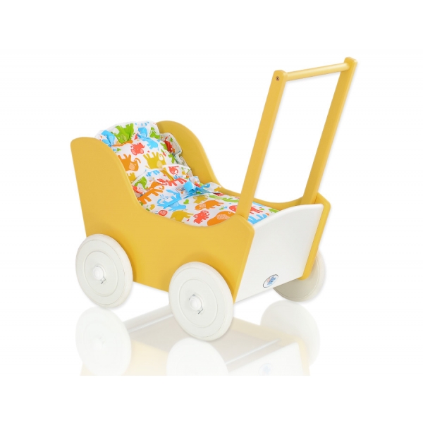 Puppenwagen Mila Gelb Weiß 145026-735