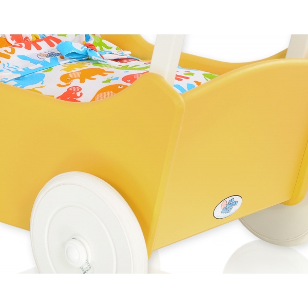 Puppenwagen Mila Gelb Weiß 145027-735