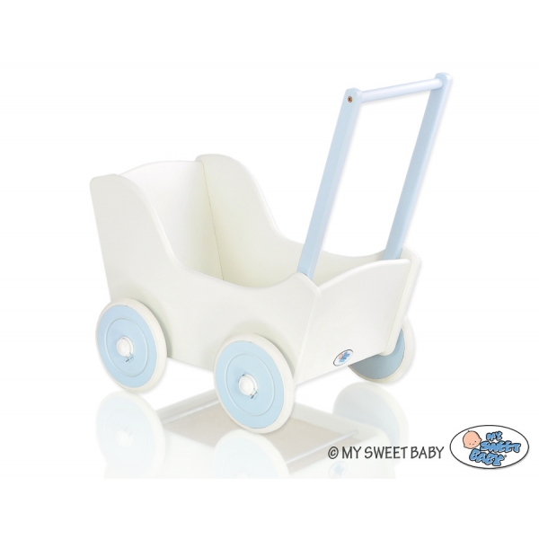 Puppenwagen Mila Weiß Blau 35025