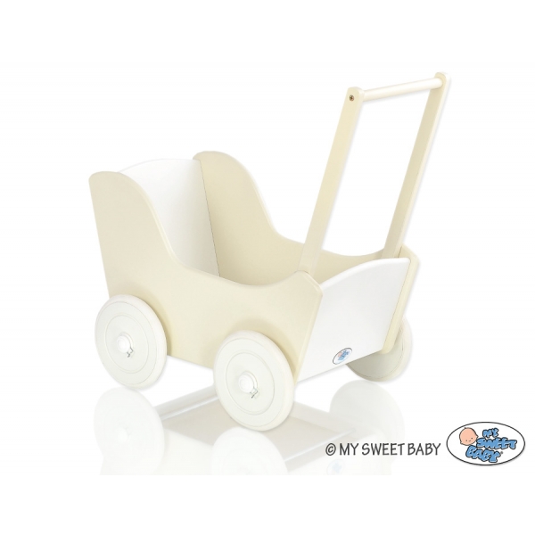 Puppenwagen Mila Weiß Creme 105026