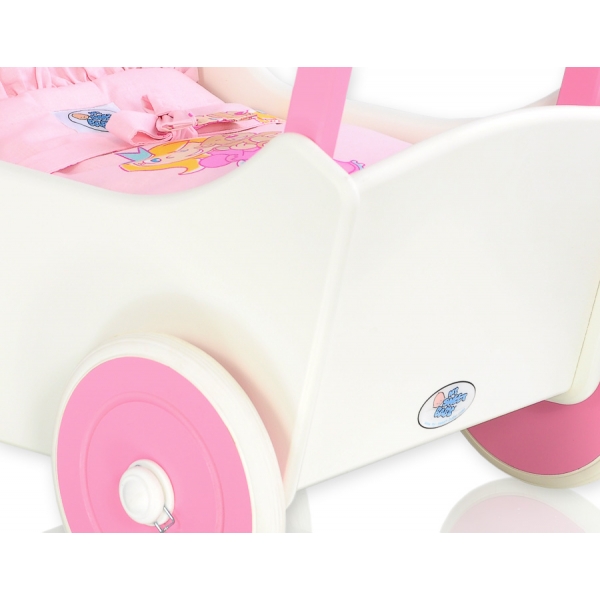 Puppenwagen Mila Weiß Fuchsie 55025-558