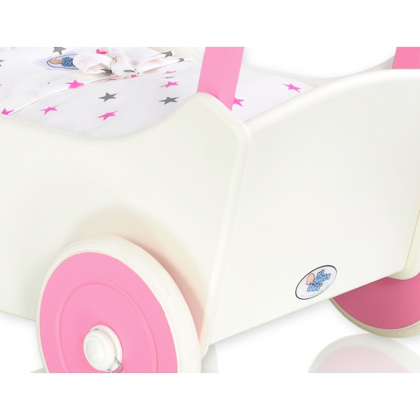 Puppenwagen Mila Weiß Fuchsie 55025-622