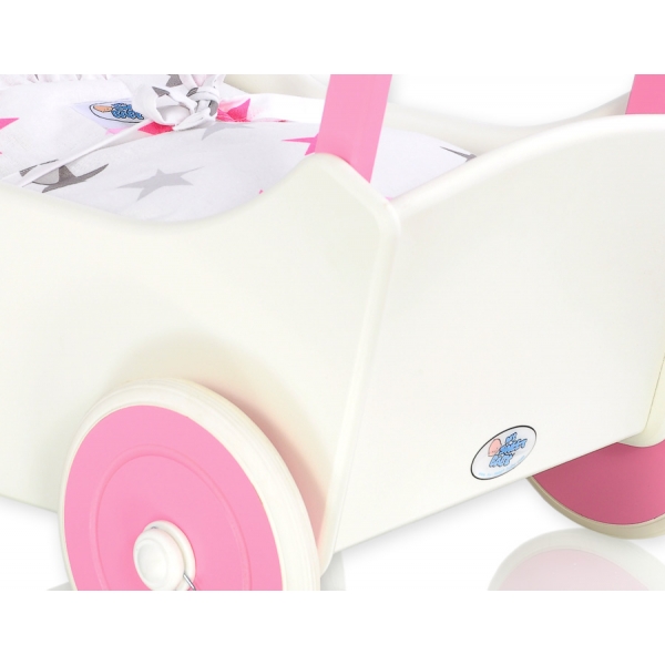 Puppenwagen Mila Weiß Fuchsie 55025-764